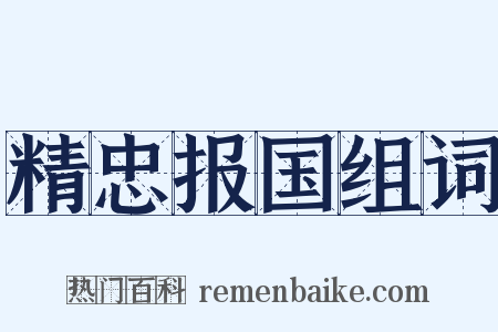 精忠报国组词是什么意思的图片
